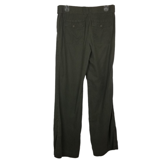 J. Crew City Fit Olive Green Silk Blend Convertible Pants Women's Size 2 - Picture 5 of 8